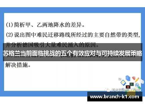 苏格兰当前面临挑战的五个有效应对与可持续发展策略